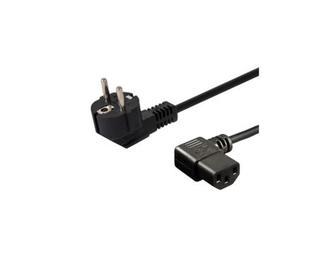 Kabel SAVIO CL-116 (C13 / IEC C13 / IEC 320 C13 M - Schuko M 1,8m kolor czarny)