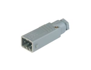 Prostokątne złącze zasilające do samokonfekcjonowania (seria ST) męskie proste 3+PE 400 V AC/230 V DC STAS 3 N grau