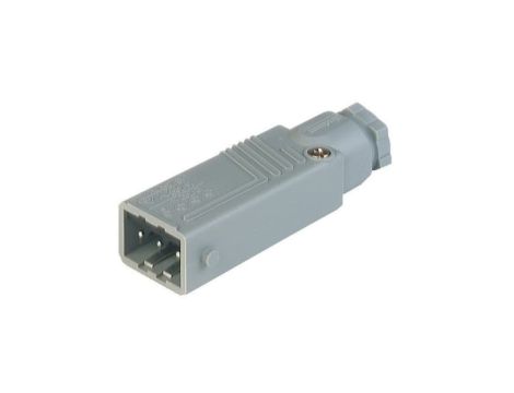 Prostokątne złącze zasilające do samokonfekcjonowania (seria ST) męskie proste 3+PE 400 V AC/230 V DC STAS 3 N grau