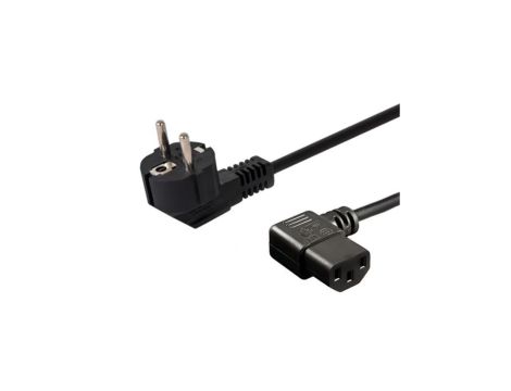Kabel SAVIO CL-115 (C13 / IEC C13 / IEC 320 C13 M - Schuko M 1,2m kolor czarny)