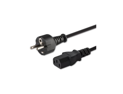 Kabel SAVIO CL-138 (C13 / IEC C13 / IEC 320 C13 - Schuko M 1,8m kolor czarny)