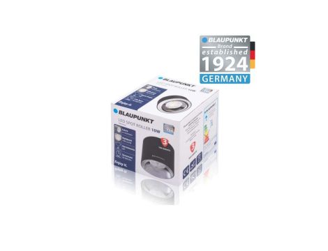 Blaupunkt Lampa LED natynkowa Spot Roller 10W czarny barwa naturalna, BLAUPUNKT-DLB10NW