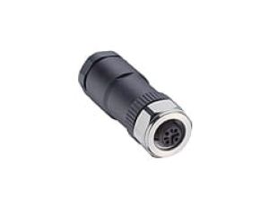 Złącze do samokonfekcjonowania M12 duo żeńskie proste 4-pinowe z gwintowanym złączem dla dwóch połączeń kablowych RKCN 4/Duo