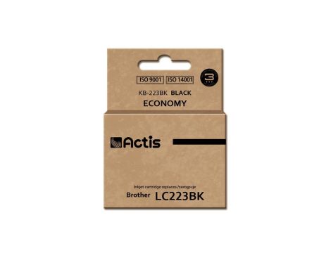Tusz ACTIS KB-223Bk (zamiennik Brother LC223BK Standard 16 ml czarny)