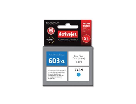 Tusz Activejet AE-603CNX (zamiennik Epson 603XL T03A24 Supreme 14 ml niebieski)