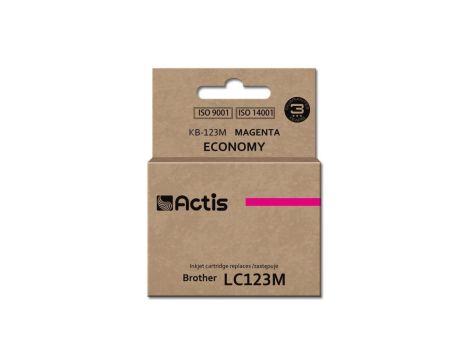Tusz ACTIS KB-123M (zamiennik Brother LC123M/LC121M Standard 10 ml czerwony)