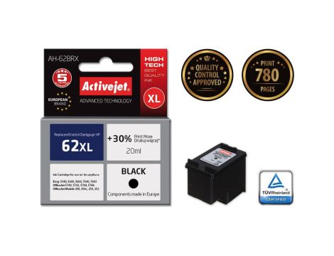 Tusz Activejet AH-62BRX (zamiennik HP 62XL C2P05AE Premium 20 ml czarny)