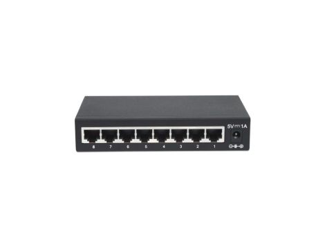 Switch Gigabit 8x 10/100/1000 Mbps RJ45 Desktop Metalowy