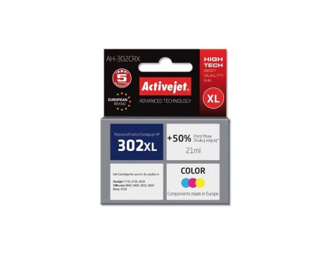 Tusz Activejet AH-302CRX (zamiennik HP 302XL F6U67AE Premium 21 ml kolor)