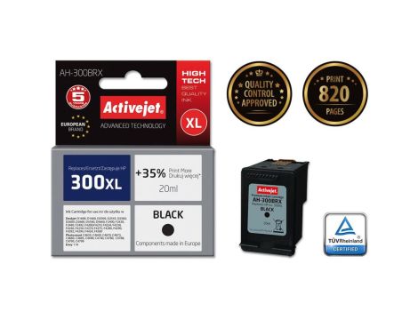 Tusz Activejet AH-300BRX (zamiennik HP 300XL CC641EE Premium 20 ml czarny)