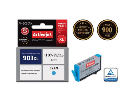 Tusz Activejet AH-903CRX (zamiennik HP 903XL T6M03AE Premium 12 ml niebieski)
