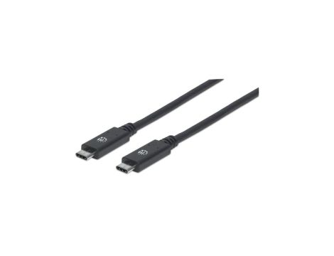 Kabel USB-C 3.2 Gen2 Typ-C M/M 1m 100W 5A 10Gbps Czarny
