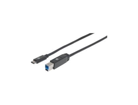 Kabel USB C-B M/M 2,0m USB3.0 SuperSpeed czarny 354998