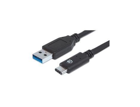 Kabel USB 3.2 Gen2 Typ-C / A 1m 10Gbps 60W 3A M/M Czarny