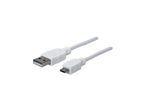 Kabel USB A-Microb M/M 0,3M USB2.0 Hi-Speed Biały ICOC MUSB-A-003W