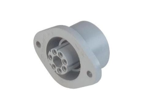 Gniazdo panelowe żeńskie z kołnierzem 7-pinowy (6+PE) 250 V AC/DC 10 A N6R BFE