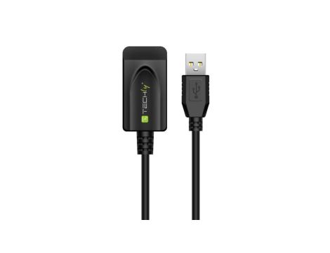 Kabel Przedłużacz Aktywny USB 2.0 A-A M/F 5m Czarny