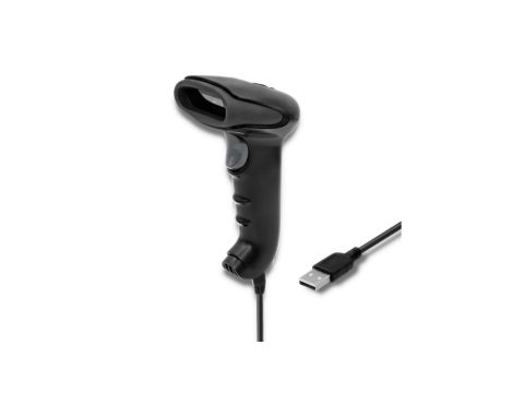 Qoltec Skaner czytnik kodów kreskowych 1D matryca CCD USB Czarny