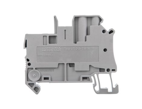 Złączka szynowa 3-przewodowa 2,5mm2 śrubowa/wtykowa szara UT 2,5-TWIN/1P 3060490 /50szt./