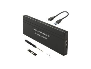 Obudowa dysku Maclean, SSD M.2, NGFF, USB 3.0, rozmiary 2230/2240/2260/2280, aluminiowa obudowa, MCE582