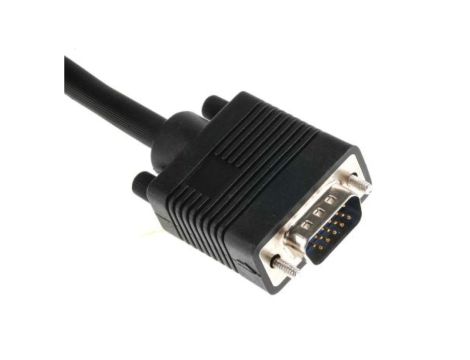Zespół cyfrowych kabli wideo i monitorowych 5m Męskie złącze VGA HD15 to Męskie złącze VGA HD15 Czarny