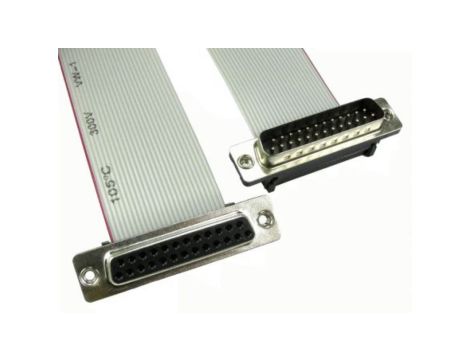 Kabel szeregowy, długość 500mm, złącze A: D25-Stykowe męskie, złącze B: D25-stykowe żeńskie