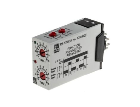Timer Relay 2 funkcyjny DPDT DPDT 12 → 240V ac/dc