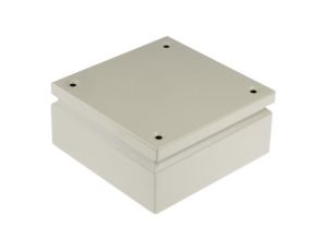 Puszka elektroinstalacyjna, 200 x 200 x 80mm, IP66, kolor RAL 7032, materiał Stal, RS PRO