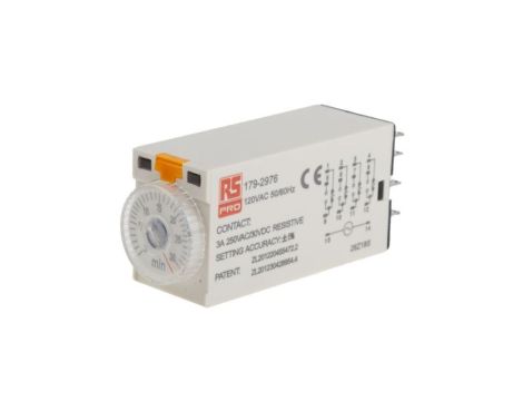 Przekaźnik czasowy zwłoczny jednofunkcyjny 1 → 30min 4PDT 4-stykowy 4PDT 110V ac