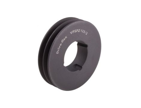 Krążek, śr. całkowita: 129mm, śr. otworu: 57mm, l. rowków: 2, Żeliwo, stal