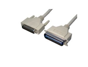 Kabel równoległy, 3m, Drukarka, Szary, Aluminium/mylar