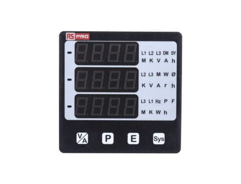 Cyfrowy miernik panelowy wielofunkcyjny, 0.5 (Lag Power Factor), 0.5 (Lead Power Factor), 1 (Normal Power Factor), 1