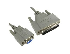 Kabel szeregowy, długość 3m, złącze A: Złącze żeńskie D9-stykowe, złącze B: Przewód D25-stykowy męski