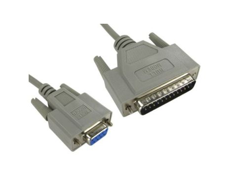 Kabel szeregowy, długość 3m, złącze A: Złącze żeńskie D9-stykowe, złącze B: Przewód D25-stykowy męski