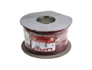 Kabel głośnika, 2-rdzeniowy, 1,5 mm, l. żył: 48, rozmiar: 0,2 mm, BR/ 900 V, Polichlorek winylu PVC, dł.: 100m, -25