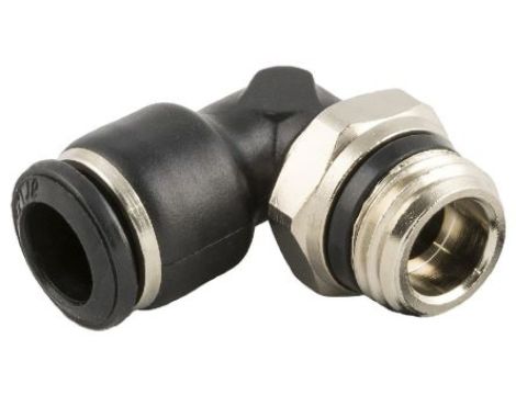 Obrotowa złączka pośrednia kolankowa gwint R 1/8 męskie, Wciskane 4 mm RS PRO