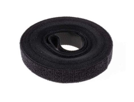 Taśma mocująca z rzepem Czarny, 5m 16 mm RS PRO Taśma