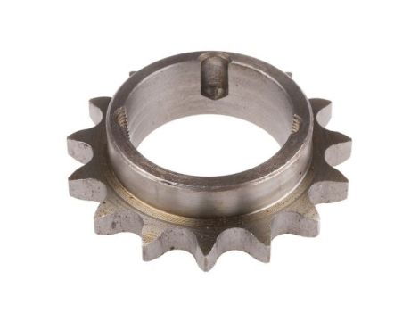 Koło łańcuchowe drabinkowe, 15 zębów, 12B-1, Nakrętka stożkowa, śr toczna: 91.63mm, Stal