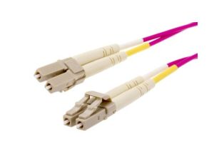 Kabel światłowodowy, średnica: 900m, OM4 Wielomodowy, Fioletowy, LC / LC