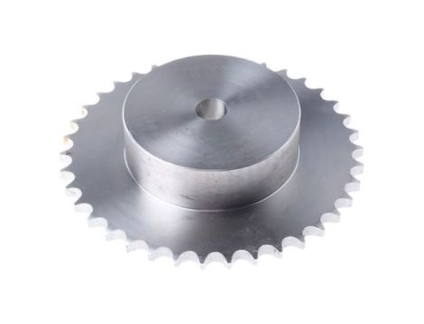 Koło łańcuchowe drabinkowe, 38 zębów, 08B-1, Pilot, śr otworu: 16mm, śr toczna: 153.8mm, Stal