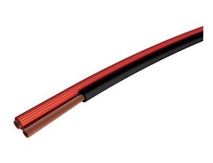 Kabel głośnika, 2-rdzeniowy, 0,75 mm, l. żył: 24, rozmiar: 0,2 mm, BR/ 900 V, Polichlorek winylu PVC, dł.: 100m,