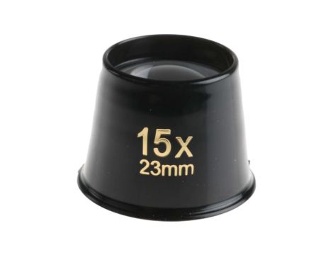 Szkło powiększające, typ: Lupa oczna biasferyczna, powiększenie: 15, śr.: 29mm