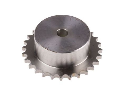 Koło łańcuchowe drabinkowe, 28 zębów, 06B-1, Pilot, śr otworu: 14mm, śr toczna: 85.07mm, Stal