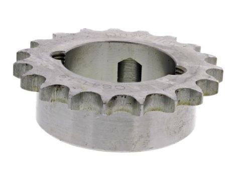 Koło łańcuchowe drabinkowe, 19 zębów, 08B-1, Nakrętka stożkowa, śr toczna: 77.16mm, Stal