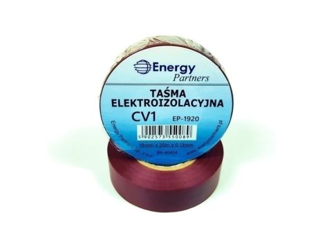Taśma elektroizolacyjna PCW (19mm x 20m x 0.13mm) brązowa
