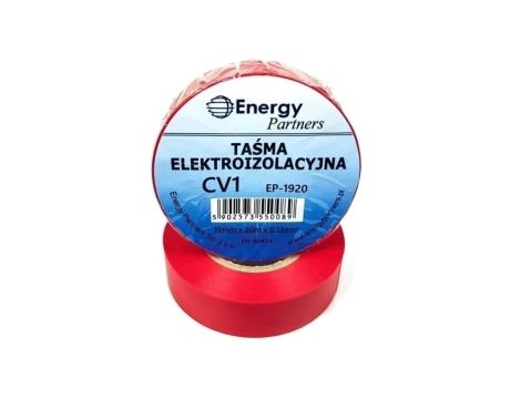 Taśma elektroizolacyjna PCW (19mm x 20m x 0.13mm) czerwona
