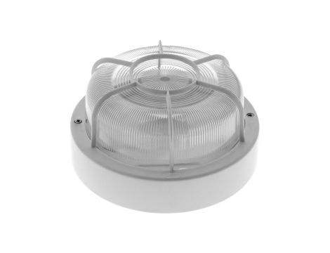 Oprawa SPIDER, E27, 100W, biała-polipropylen, klosz przeźroczysty-szkło, IP44, siatka plastikowa A2730