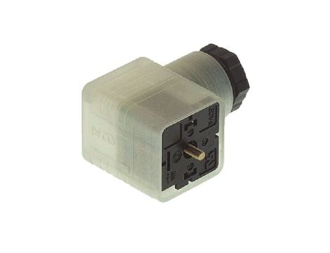 Złącze zaworowe wtyczka A 18mm żeńskie 3-pinowy 2A GDML 2016 GB 1 LED 24 schwarz