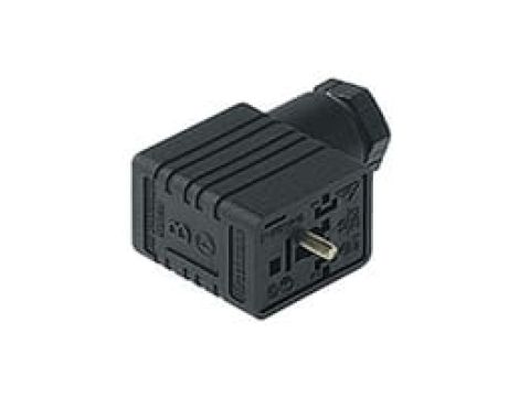 Gniazdo kablowe zaworowe przyłączeniowe z wskaźnikiem zadziałania (LED) z obwodem ochronnym (diode) GML 216 NJ LED 24 HH schwarz