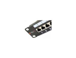 Patch panel STP Cat6a 24 porty, 1U, czarny